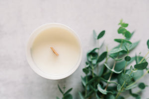 clean lavender and cotton candle made in nc with natural soy wax