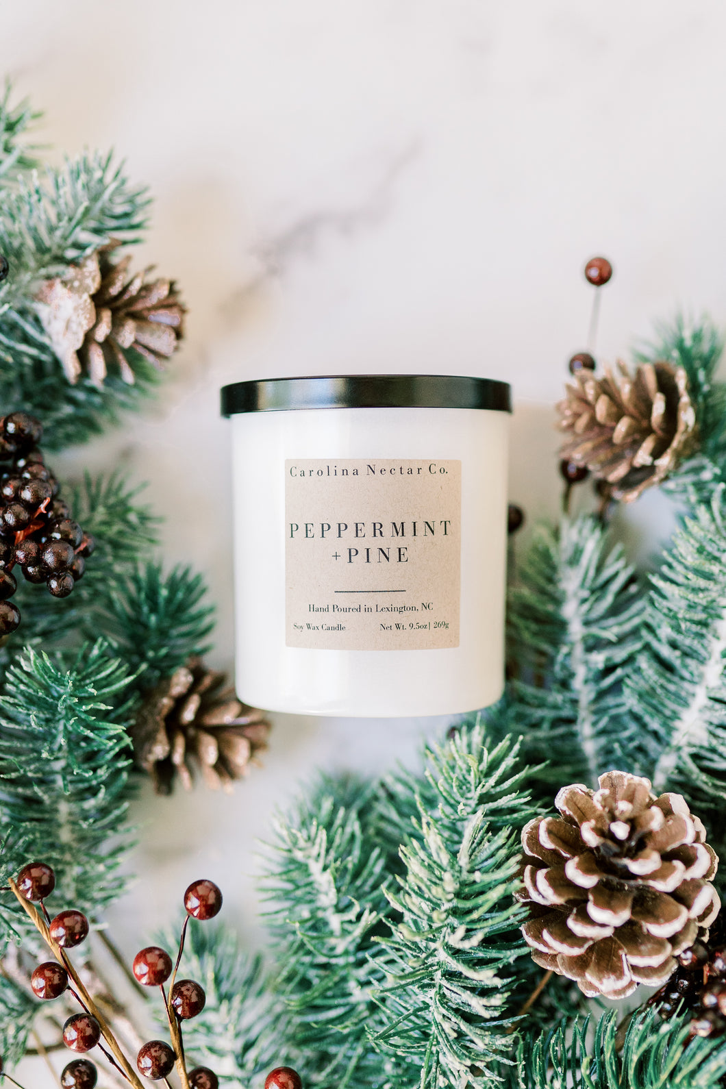 Peppermint + Pine Soy Candle