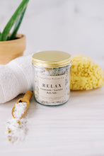 Load image into Gallery viewer, RELAX Chamomile + Lavender Herbal Bath Salts
