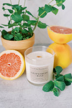 Load image into Gallery viewer, Grapefruit + Mint Soy Candle
