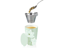 Load image into Gallery viewer, tea infuser cup with lid and removable infuser basket
